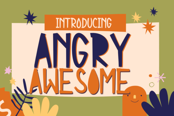 Angry Awesome: A Unique Display Font for Creative Branding