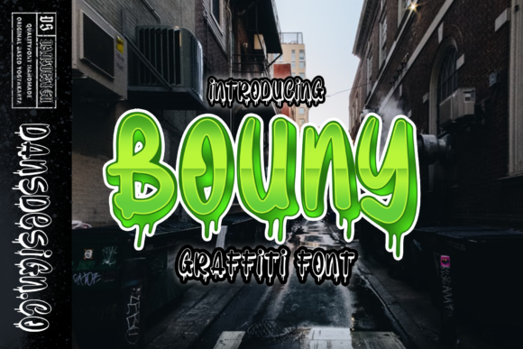 Bouny: A Modern Graffiti Display Font for Digital Brands