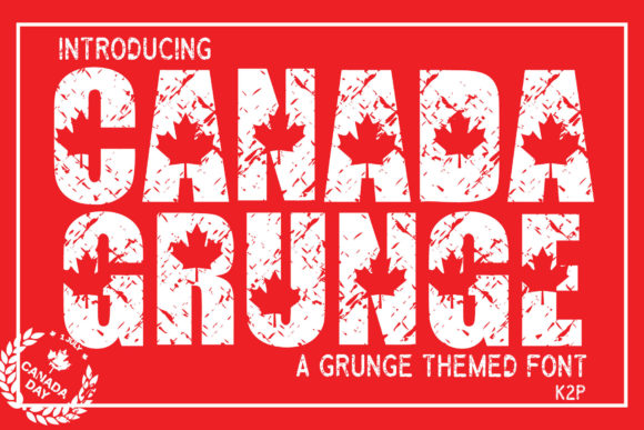 Canada Grunge: The Bold Display Font for Festive Branding