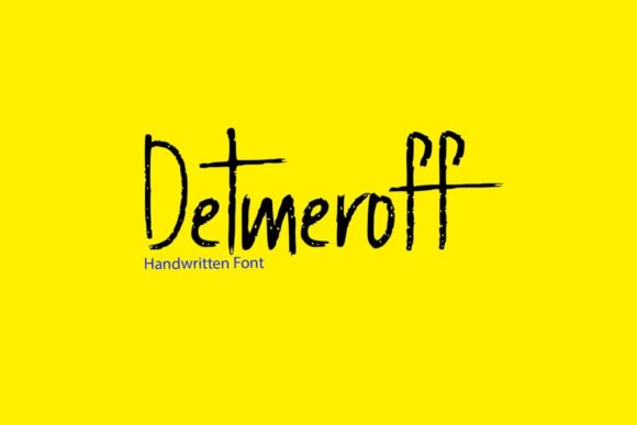 Detmeroff: A Handwritten Display Typeface for Editorial Design