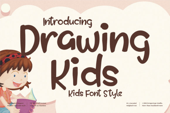 Drawing Kids: A Quirky Display Font for Children's Branding