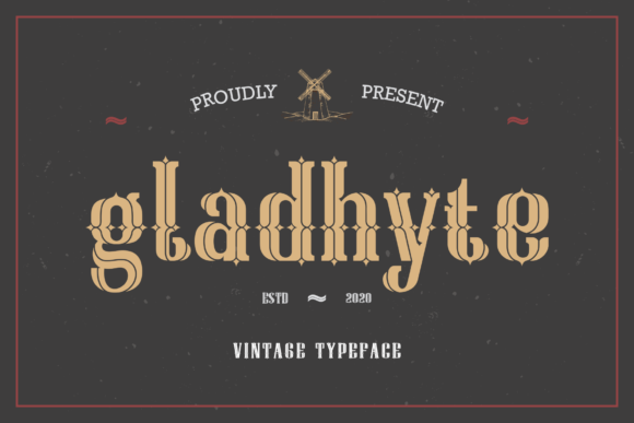 Gladhyte: The Vintage Display Font for Authentic Brand Identity