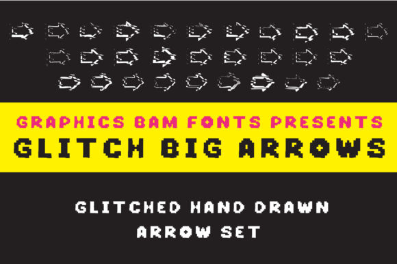 Glitch Big Arrows: A Unique Display Font for Makers