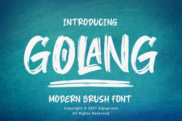 Golang: The Modern Brushed Display Font You Need