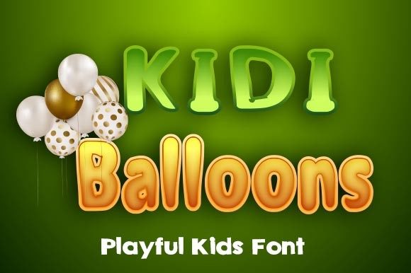 Kidi Balloons: The Perfect Display Font for Playful Crafts