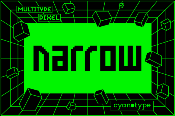 MultiType Pixel Narrow: A Creative Font for Bold Brand Identity