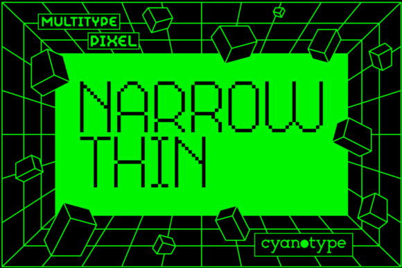 MultiType Pixel Narrow Thin for Bold Brand Identity
