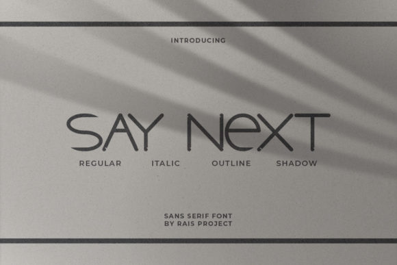 Say Next: A Thin Techno Display Font for Modern Web Design
