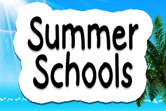 Summer Schools: A Friendly Display Font for Creative Projects